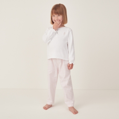 Relaxed Fit Fairy Embroidered Top & Check Flannel Bottoms Pyjamas (1-12yrs)