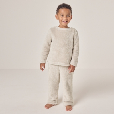 Relaxed Fit Snuggle Fleece Grey Set (1–12yrs)