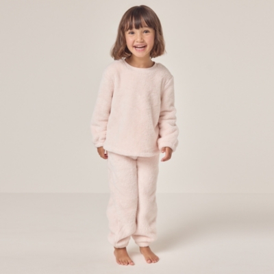 Relaxed Fit Snuggle Fleece Pink Set  (1–12yrs)