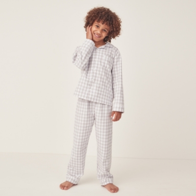 Relaxed Fit Traditional Brushed Flannel Gingham Pyjamas (1–12yrs)