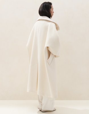 Relaxed Funnel Collar Coat 