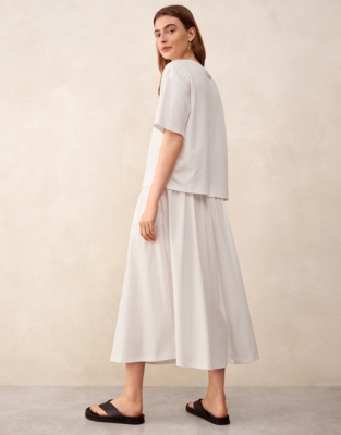 Relaxed Jersey Layered T-Shirt Dress