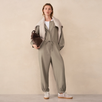 Relaxed Jumpsuit with Drawstring Waist