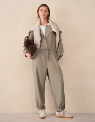 Relaxed Jumpsuit with Drawstring Waist