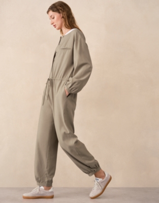 Relaxed Jumpsuit with Drawstring Waist