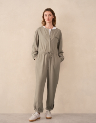 Relaxed Jumpsuit with Drawstring Waist