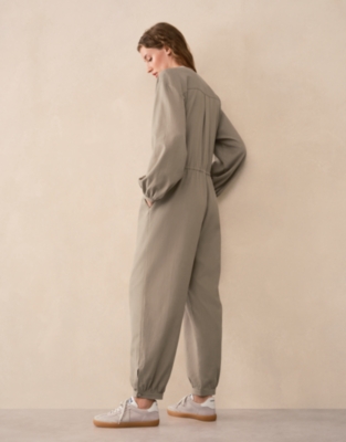 Relaxed Jumpsuit with Drawstring Waist