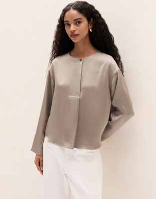 Relaxed Popover Blouse 