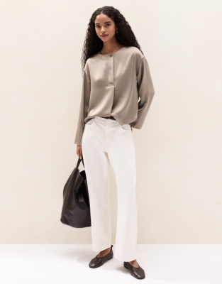 Relaxed Popover Blouse 