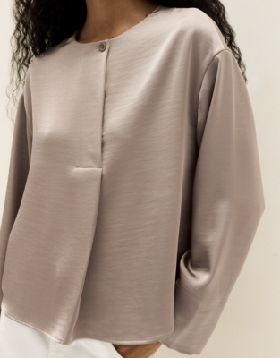 Relaxed Popover Blouse 