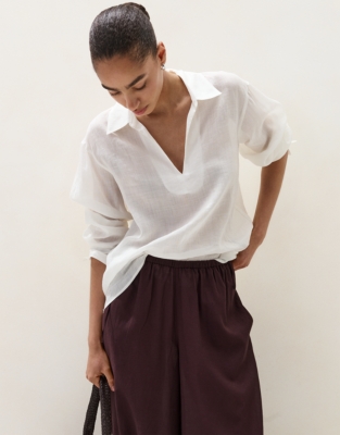Relaxed Ramie Overshirt