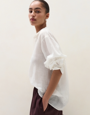 Relaxed Ramie Overshirt