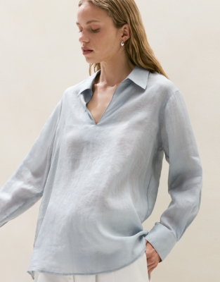 Relaxed Ramie Overshirt