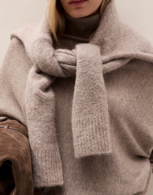 Relaxed Roll-Neck Jumper with Cashmere