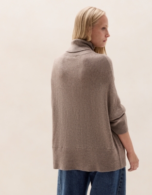 Relaxed Roll-Neck Jumper with Cashmere