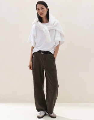 Relaxed Utility Barrel Trousers