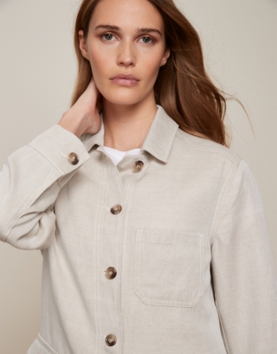 Relaxed Utility Jacket with Linen Jackets & Coats The White Company US