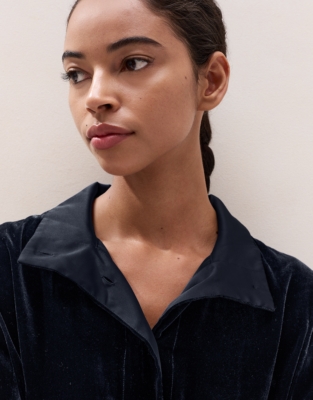 Relaxed Velvet Shirt