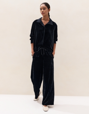 Relaxed Velvet Shirt