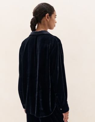 Relaxed Velvet Shirt