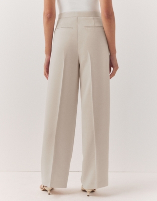 Relaxed Wide Leg Tuxedo Trousers | Clothing Sale | The White Company UK