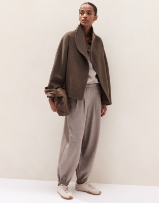 Relaxed Wool Gauze Joggers