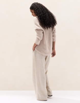 Relaxed Wool Linen Trousers