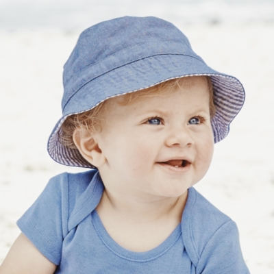 chambray baby hat