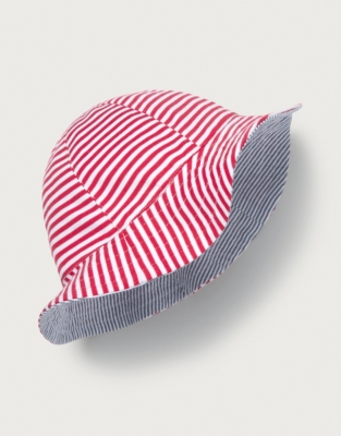 Reversible Stripe Bucket Hat Baby Boys' The White Company UK