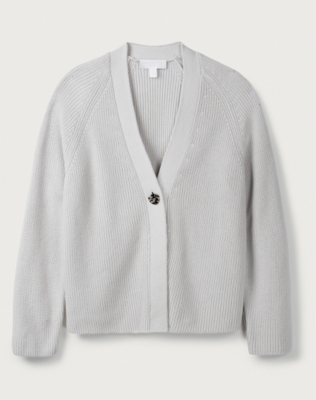 cotton ribbed cardigan
