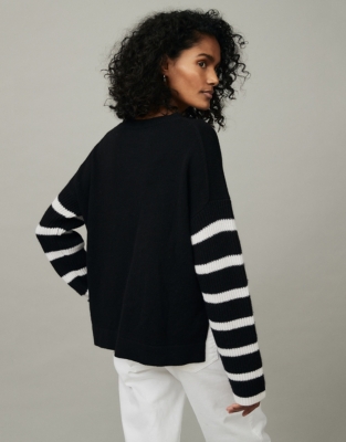 white company black jumper