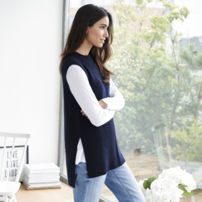 sleeveless tunic cardigan