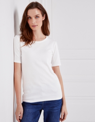 Rib T-Shirt | All Clothing Sale | The White Company US