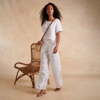 Summer Amour Linen Pant, Linen Wide Leg Pant