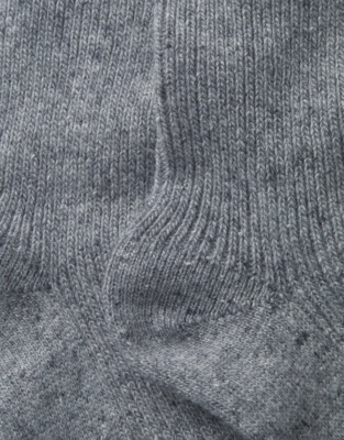 Ribbed Boot Socks - Mid Gray Marl