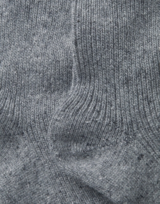Ribbed Boot Socks - Mid Grey Marl