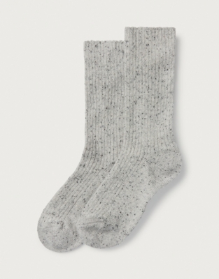 Ribbed Boot Socks - Pale Grey