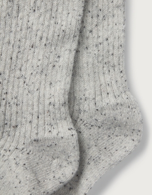 Ribbed Boot Socks - Pale Grey