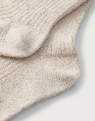 Ribbed Boot Socks - Oatmeal Marl