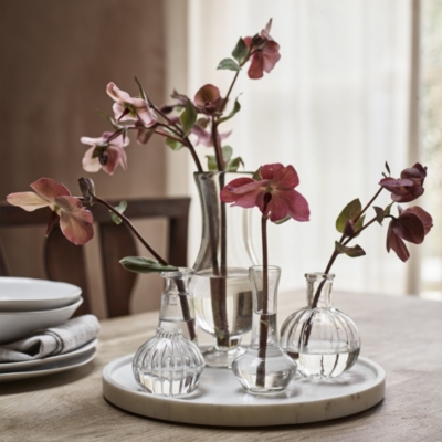 Ribbed Bud Vase Home Accessories The White Company UK