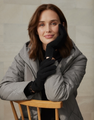 Ribbed Cashmere Gloves Accessories Sale The White Company UK