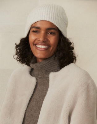 Ribbed Cashmere Hat Hats, Scarves & Gloves The White Company UK