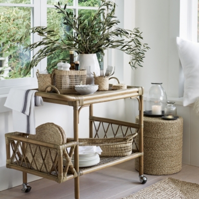 Ribbed Domed Glass Large Candle Holder with Tray Candle Holders The