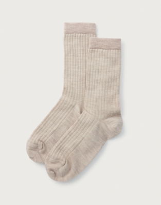 Ribbed Essential Sock with Wool