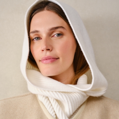 Ribbed Hood with Cashmere