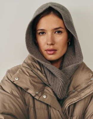 Ribbed Hood with Cashmere