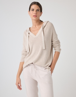 Ribbed Knitted Hoodie