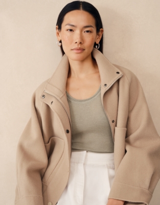 Ribbed Knitted Vest with Modal