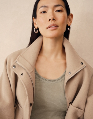 Ribbed Knitted Vest with Modal