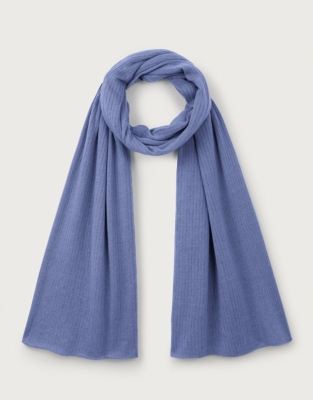 Ribbed Linen Knit Scarf